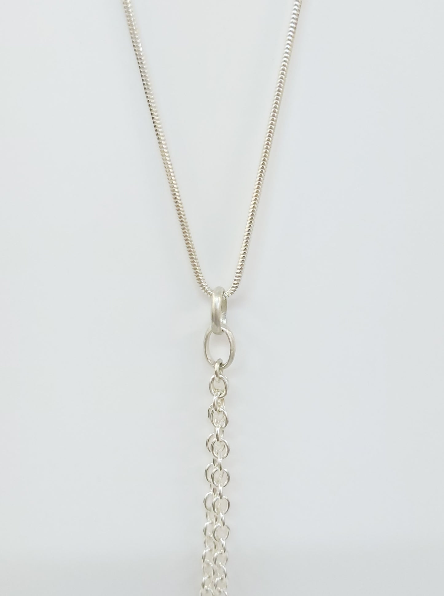 Halsband - Gult och grönt dikroiskt glas (925 Sterling Silver)