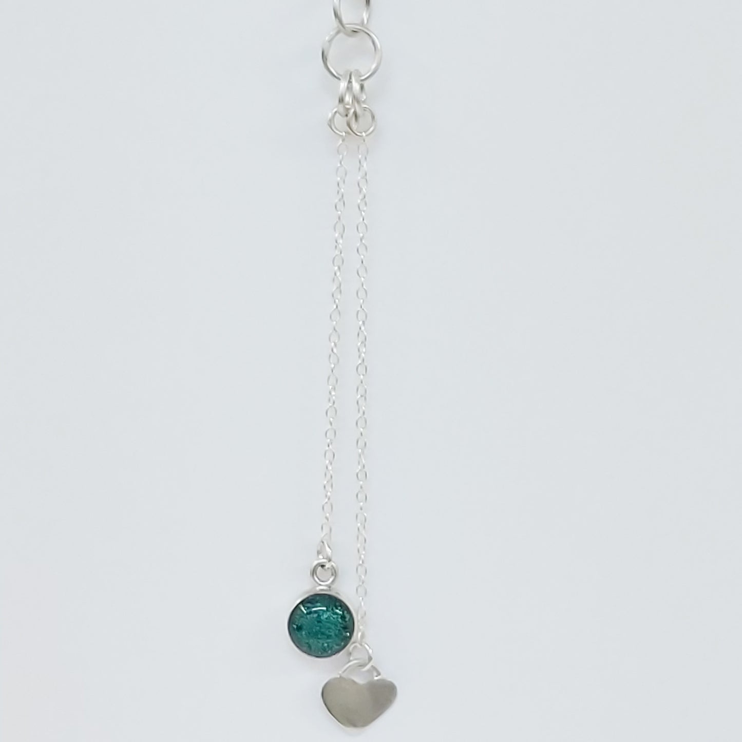 Halsband - Smaragdgrönt dikroiskt glas (925 Sterling Silver)