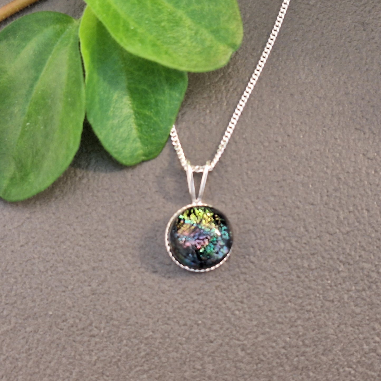 Smält glas halsband-Blandad färg