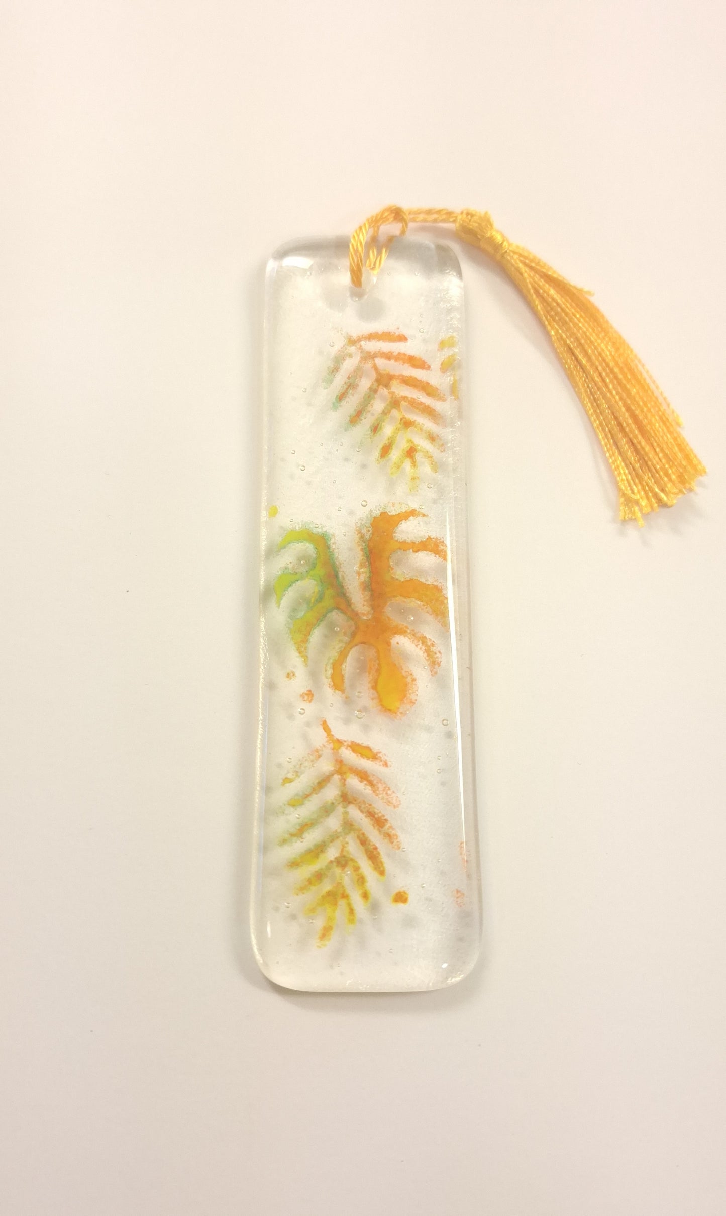 Autumn Leaves Glass Bookmark