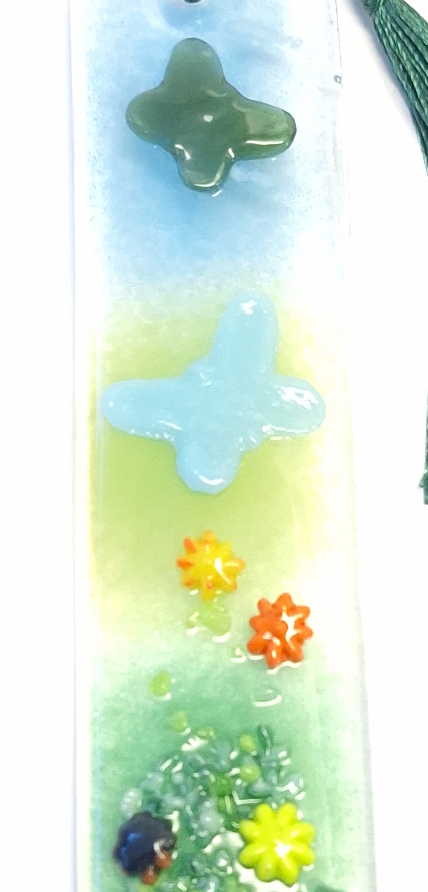 Summer inspired glass bookmark