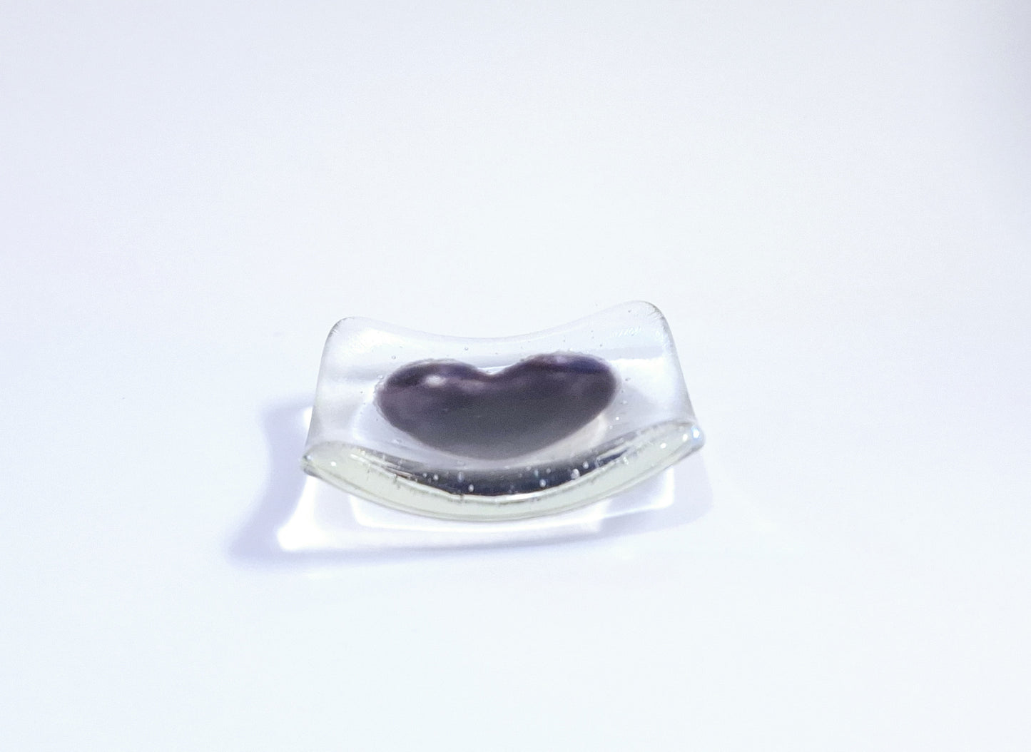 Glass earring dish- My heart