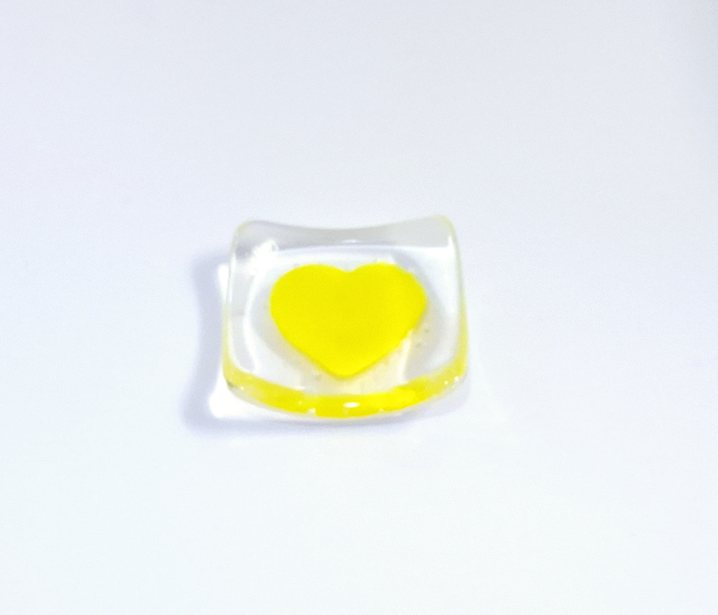Glass earring dish- My heart