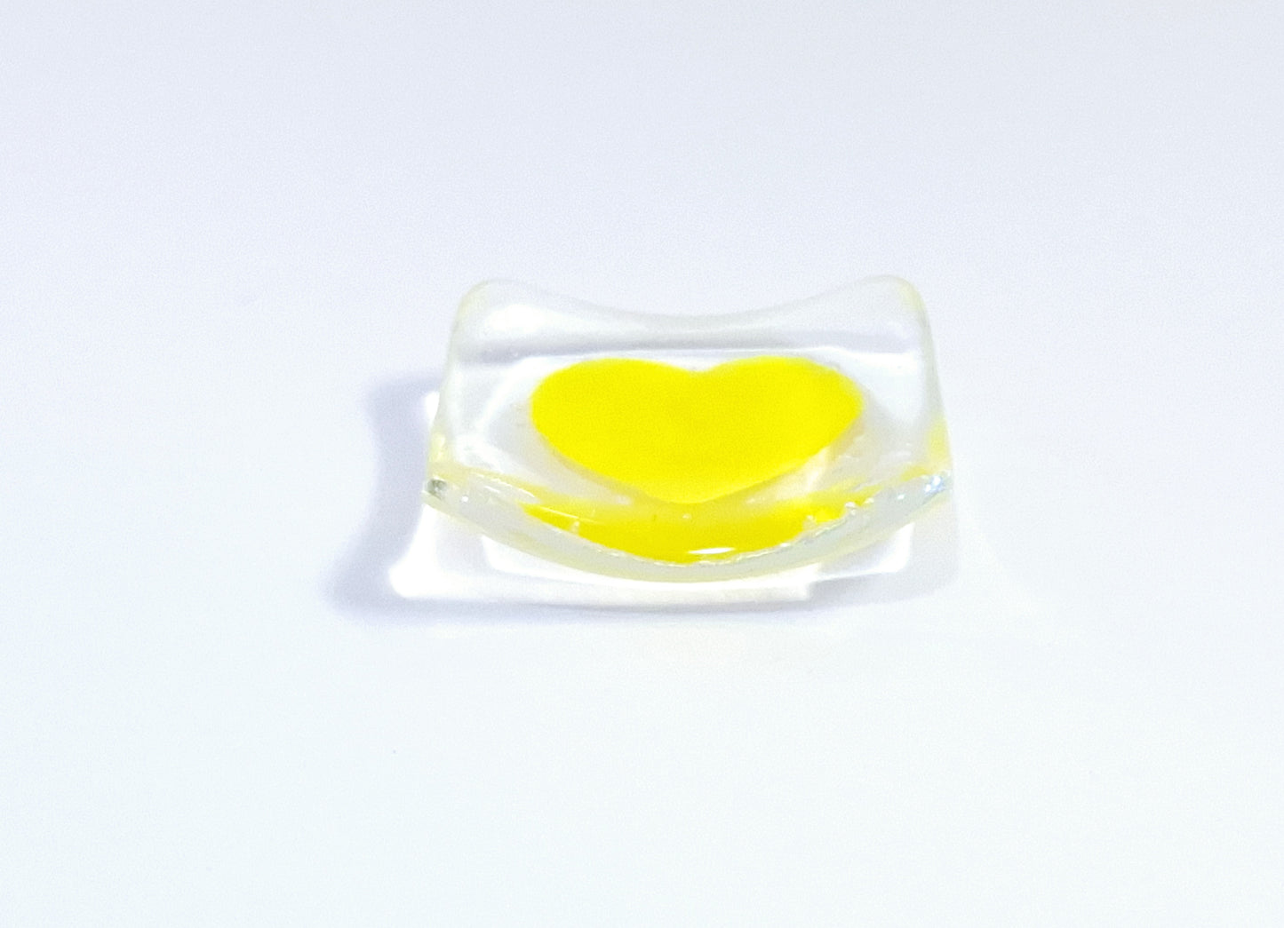 Glass earring dish- My heart