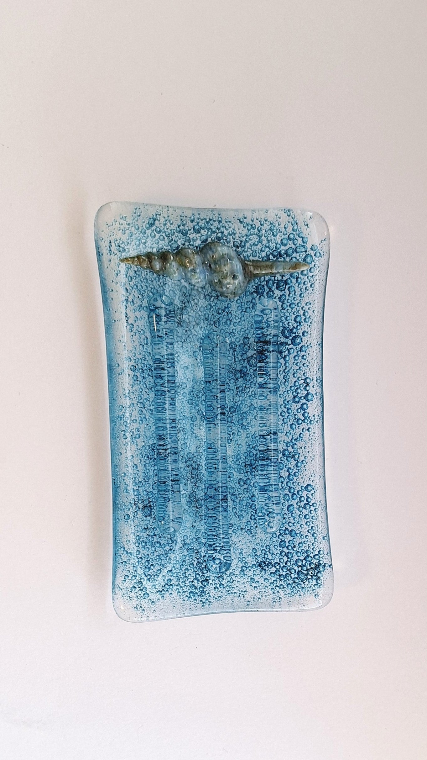 Tvålkopp med Blå Bubblor och Snäckskal