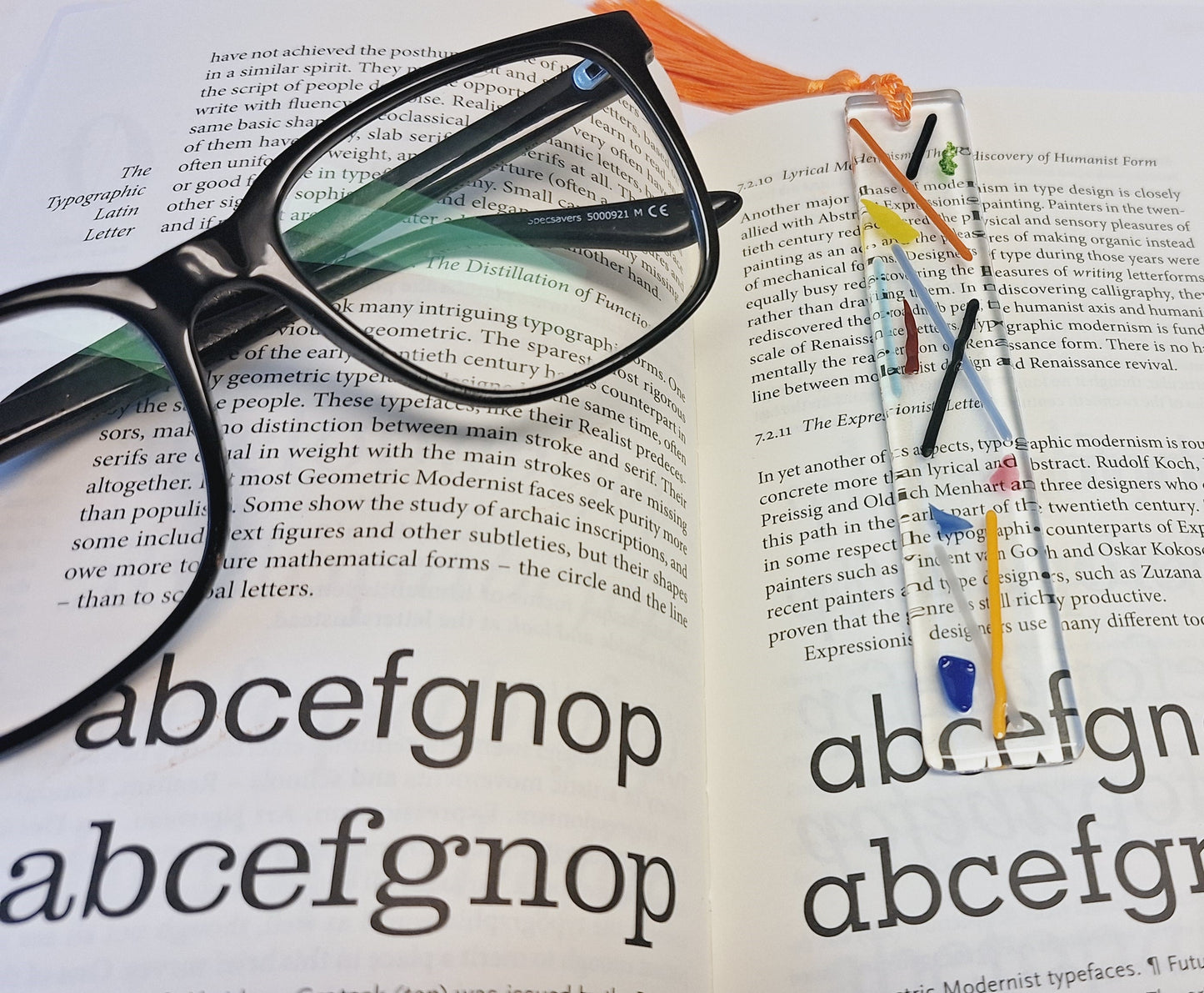 Fused Glass Bookmark - Abstract