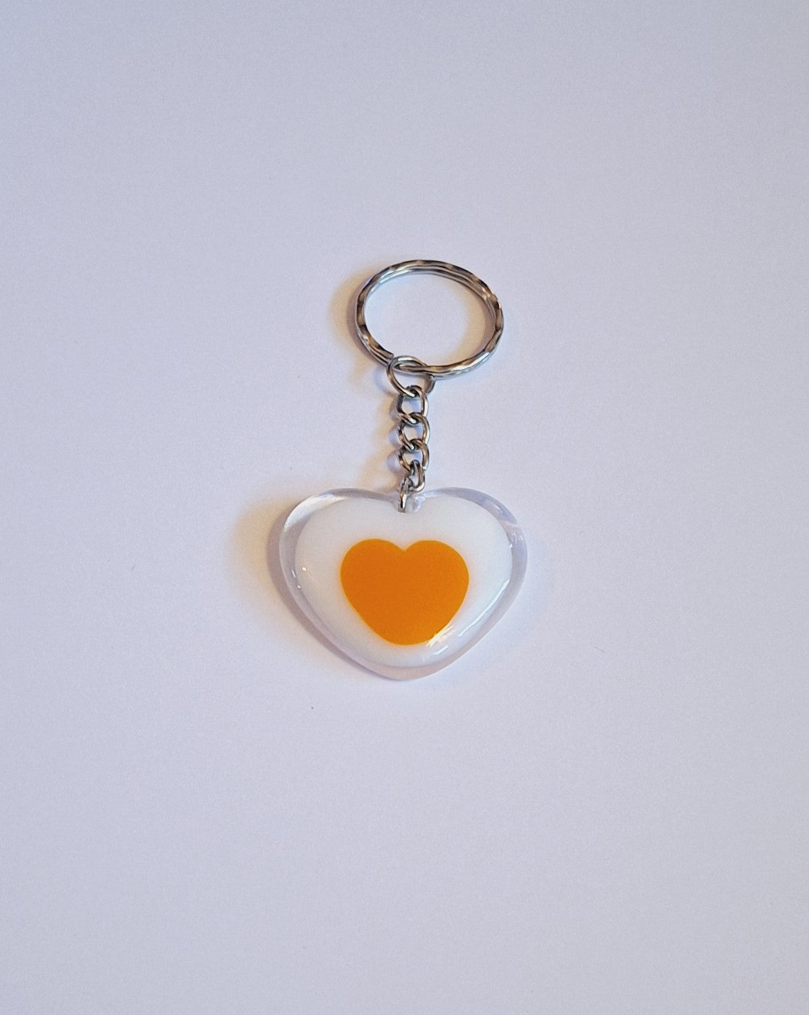 Fused Glass Heart Keyring
