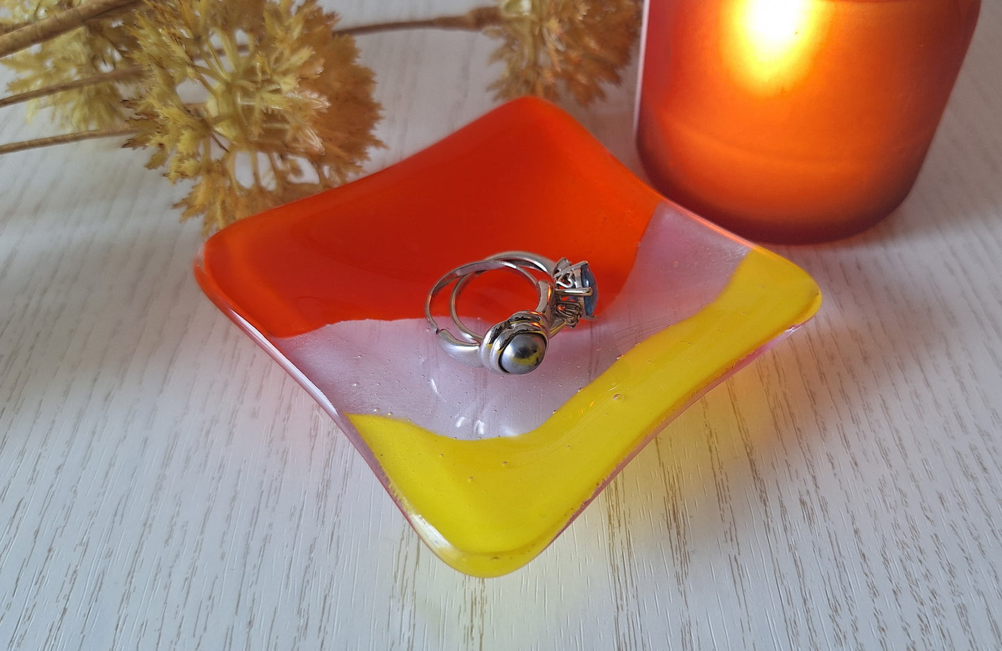 Handmade Fused Glass Trinket Dish