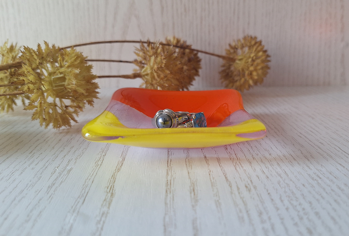 Handmade Fused Glass Trinket Dish