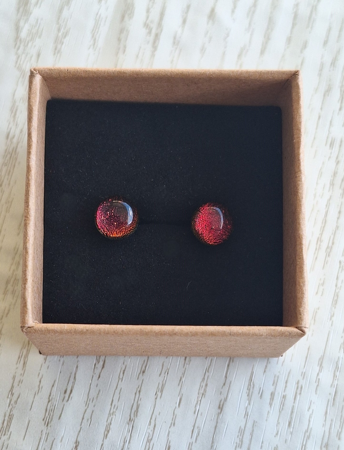 Handmade Dichroic Glass Earrings-E08