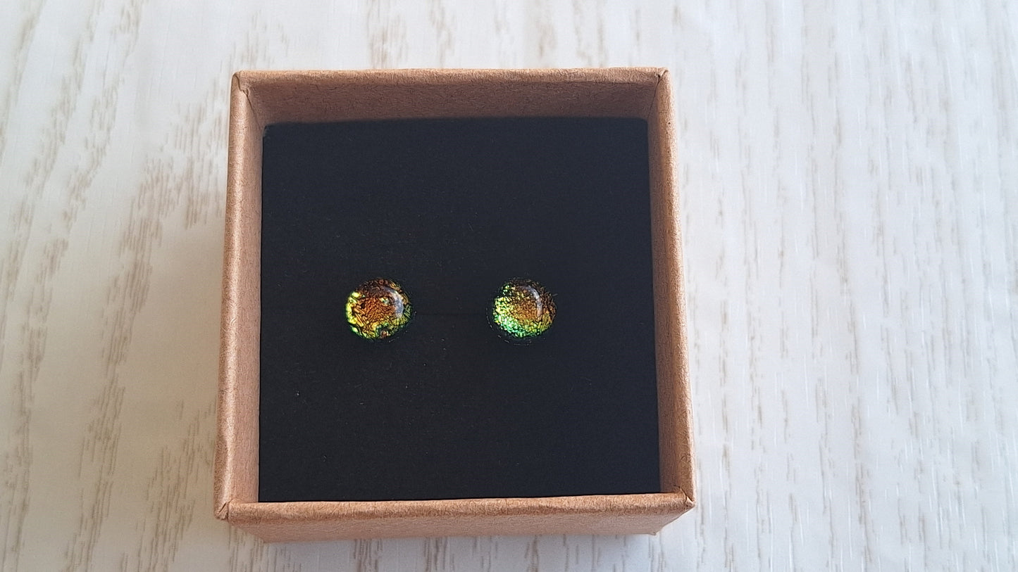 Handmade Dichroic Glass Earrings-E15