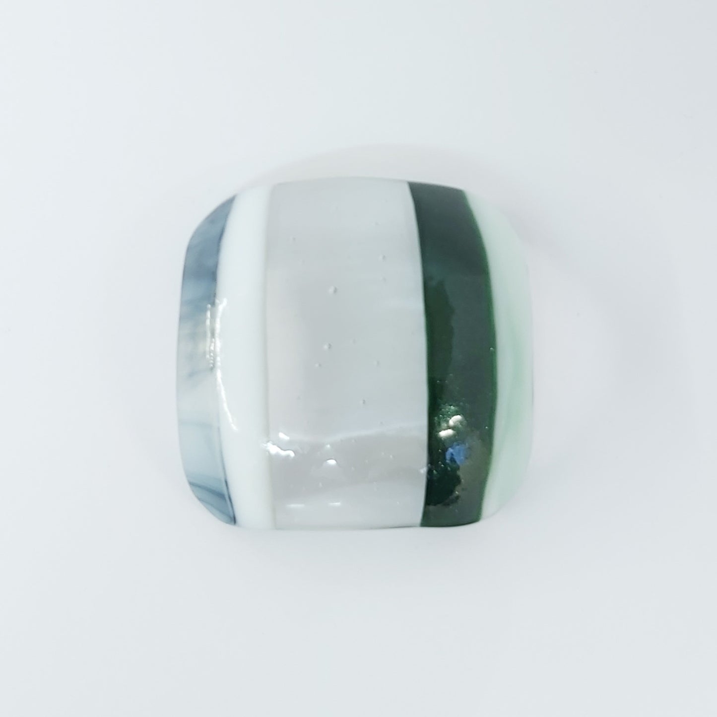 Handmade Glass Trinket Dish - Multicolored & Striped