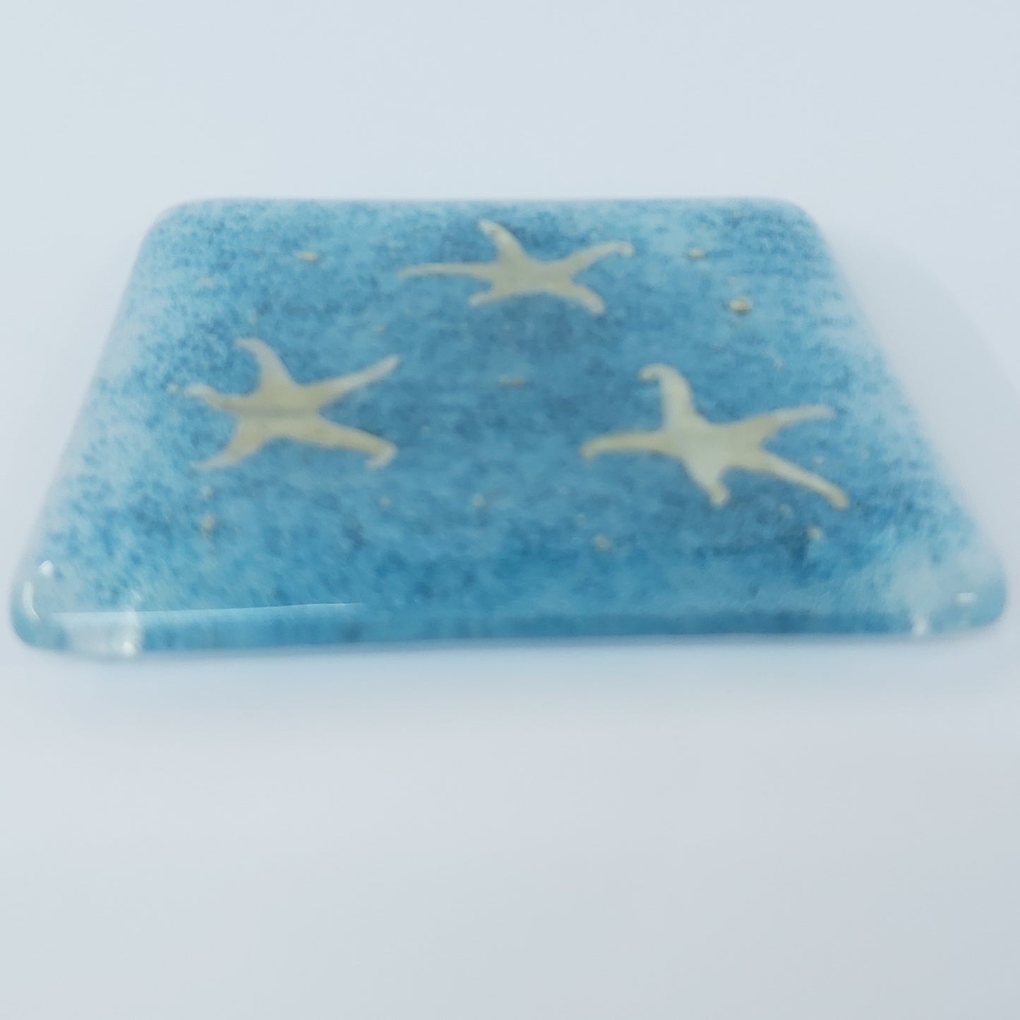 Coasters with Blue Bubbles and Golden Starfish