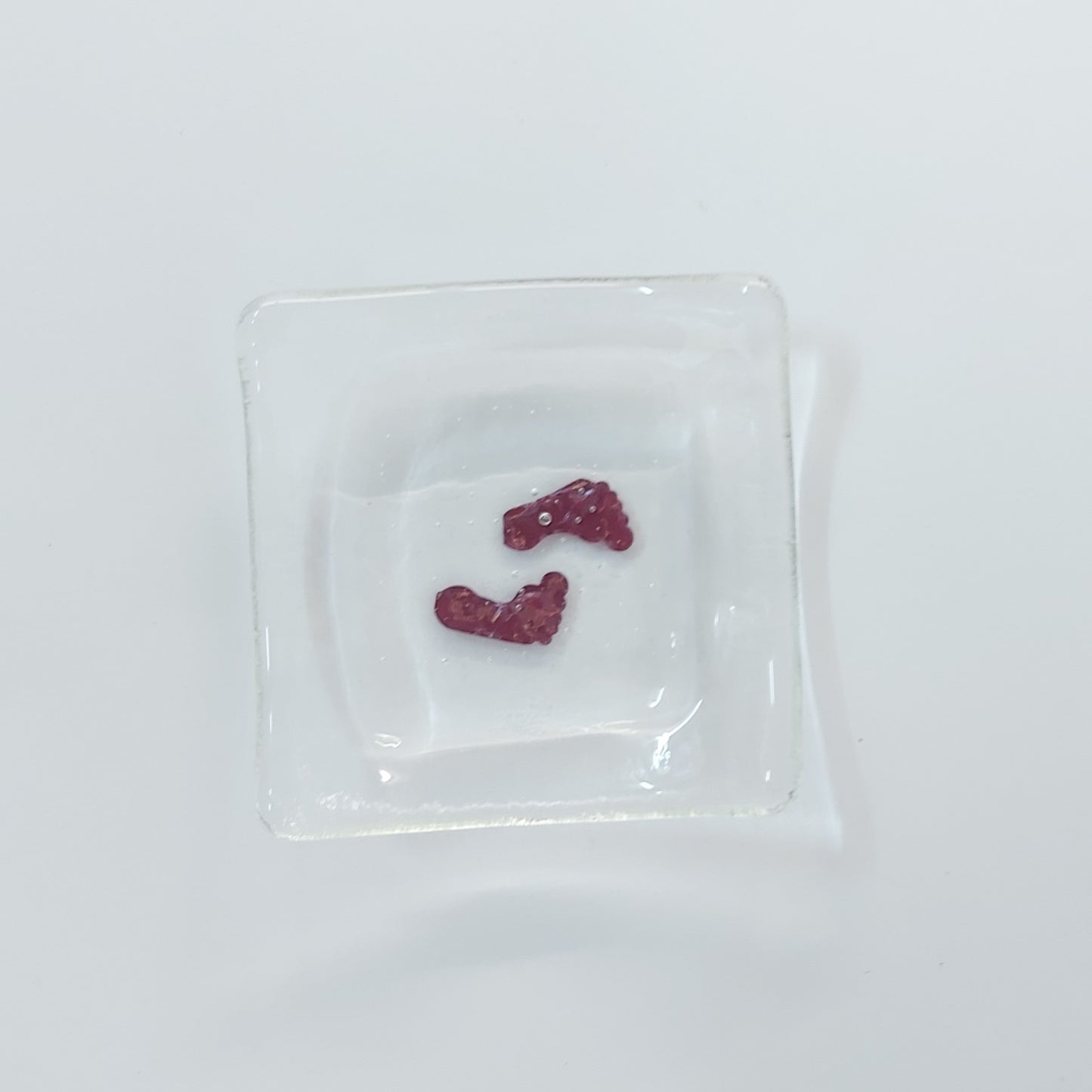 Handmade Glass Earring Bowl - Footprints