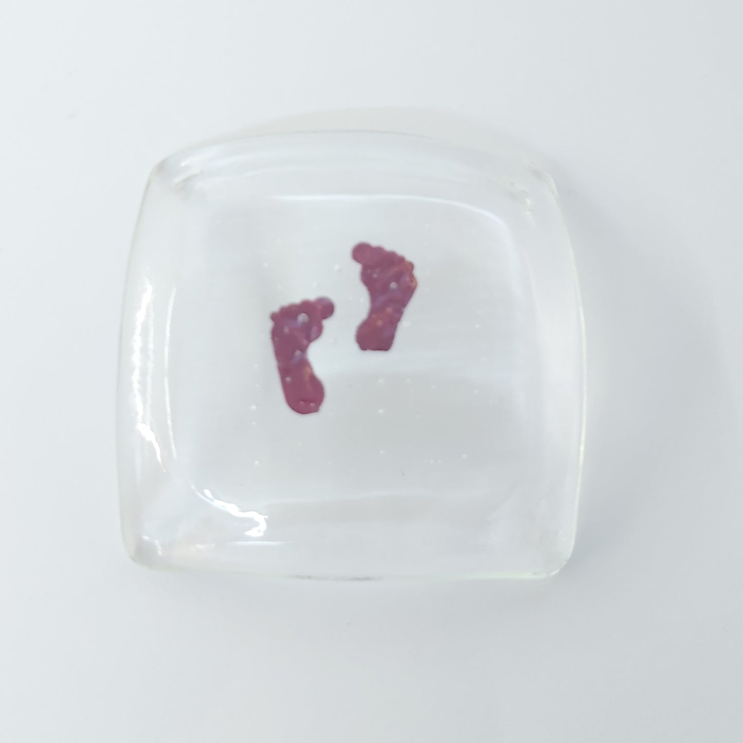 Handmade Glass Earring Bowl - Footprints