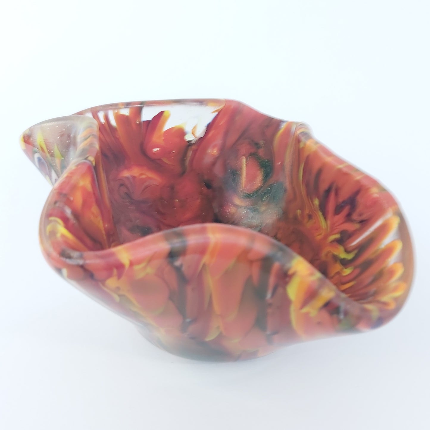 Handmade Glass Tealight Holder - Multicolour