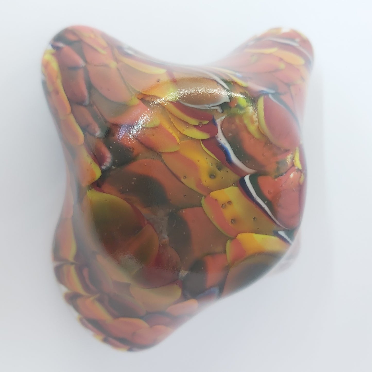 Handmade Glass Tealight Holder - Multicolour