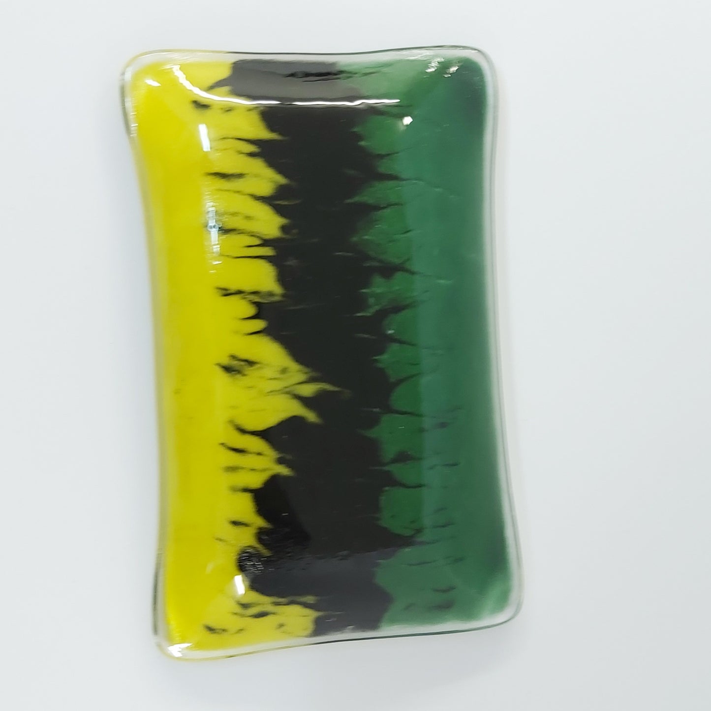 Tvålkopp i Glas med Trefärgad Design